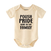 Polish Pride Baby Romper heritage cultural custom baby bodysuit Cute Polish Baby Clothes